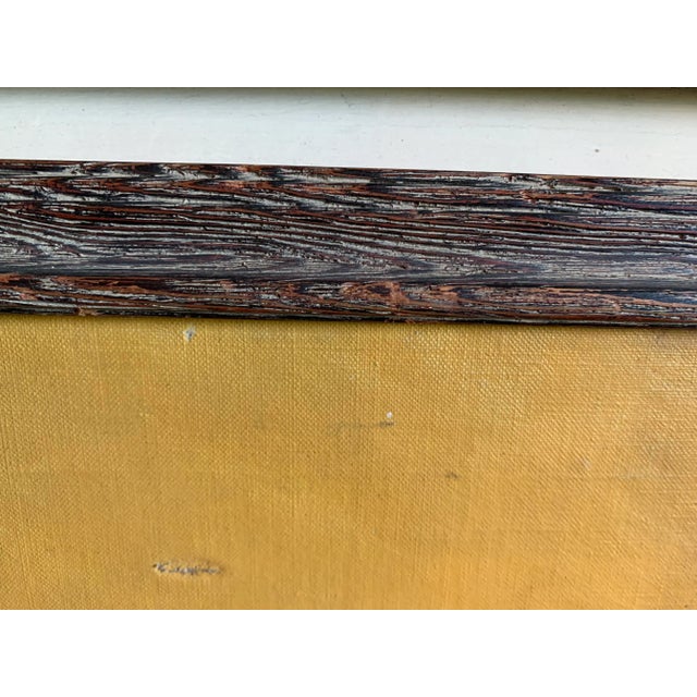 1970s Island Scene Acrylic Painting on Canvas, Framed For Sale In Los Angeles - Image 6 of 8