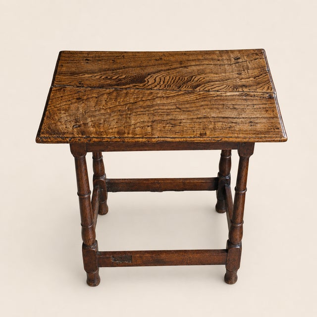 English Late 17th–Early 18th Century English Oak Tavern Table With Single-Plank Top For Sale - Image 3 of 6