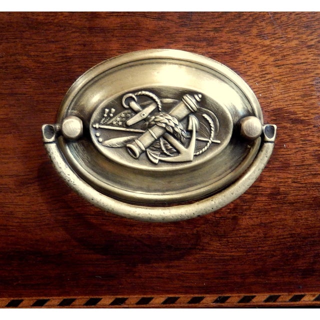 Wood 1940's Tambour Door Mahogany Secretary For Sale - Image 7 of 8