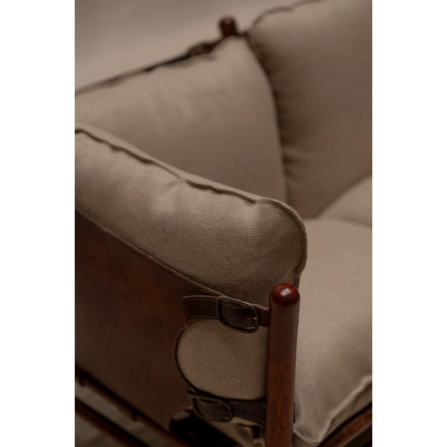 Brown Ilona Safari Three-Seater Sofa by Arne Norell for Aneby Möbler, 1960s For Sale - Image 8 of 18