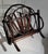 Rustic Amish Hickory Magazine Rack For Sale - Image 3 of 7