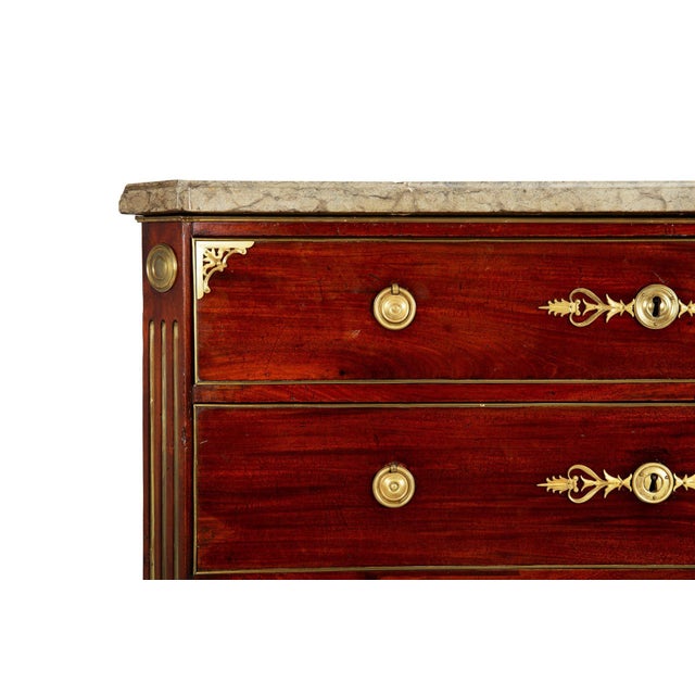 Fine Swedish Gustavian Mahogany Antique Chest of Drawers Commode Ca. 1780 For Sale - Image 9 of 18
