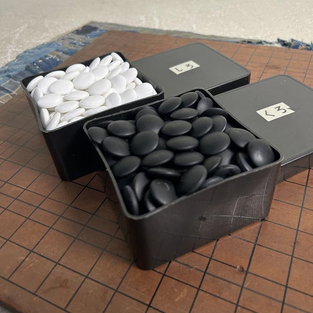 Mid-Century Modern Foldable Go Game Board Set, Japan, 1950s, Set of 3 For Sale - Image 3 of 14