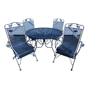 Vintage Metal Outdoor Dining Set