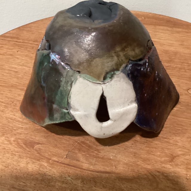 Vintage Raku Style Pottery Hand Crafted Multi Fired Stoneware Bowl With Glaze and Luster For Sale - Image 11 of 12