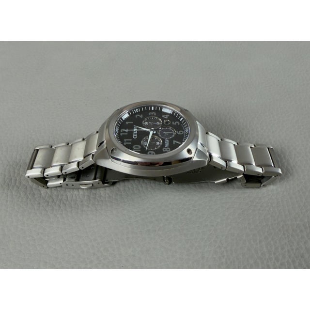 Citizen Eco-Drive Chronograph Titanium Water Resistant Wristwatch, 2010s For Sale - Image 4 of 11