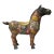 Vintage Oriental Chinese Reddish Maroon Cloisonne Metal Horse Figure For Sale