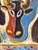 A striking and highly expressive French modernist oil on canvas dating to the 1950s, showcasing the bold visual language...