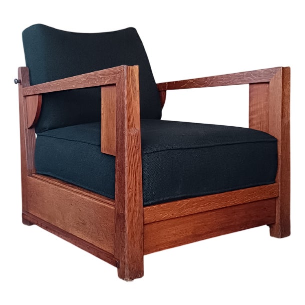Early Modernist Dutch Easy Chair by Cornelis Van Der Sluys , 1920s For Sale