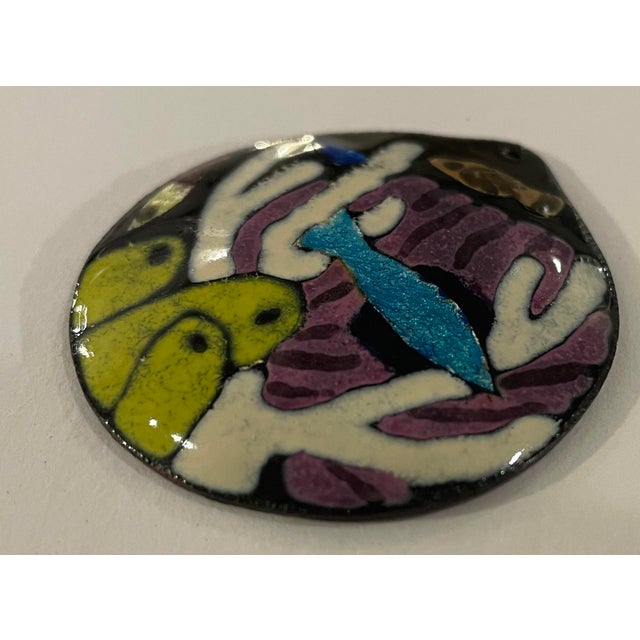 Contemporary Steve Krauss Under the Sea Enamel Pendant For Sale - Image 3 of 3