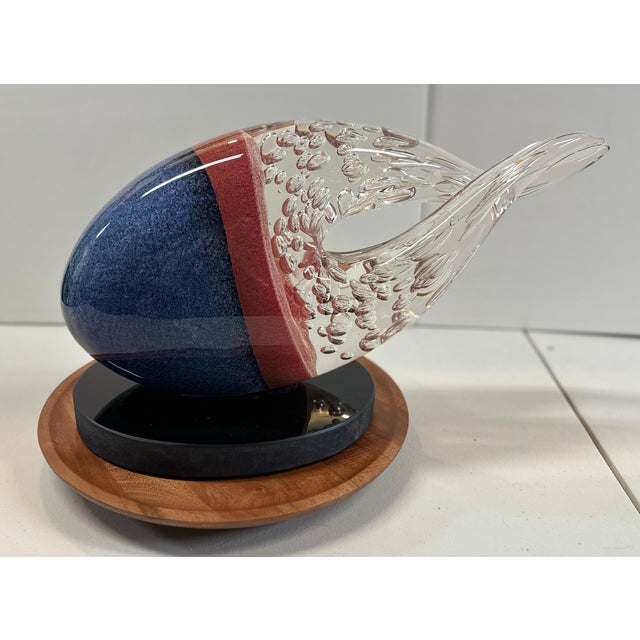 Toso Murano Stefano Toso “Cometa” Murano Art Glass Sculpture, Signed, 19”, Omaggio a Christian R. Lassen, Provenance Included For Sale - Image 4 of 17