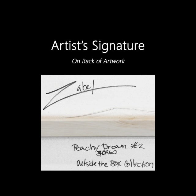 "Peachy Dream #2" Original Artwork by Zabel For Sale - Image 9 of 10