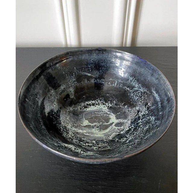 Ceramic Ceramic Bowl with Expressive Glaze by Beatrice Wood For Sale - Image 7 of 13