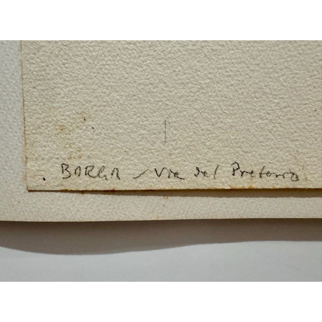 Henry Emil Salloch Original Watercolor on Paper via Del Pretorio, Barga, Italy. 1970. For Sale - Image 4 of 7