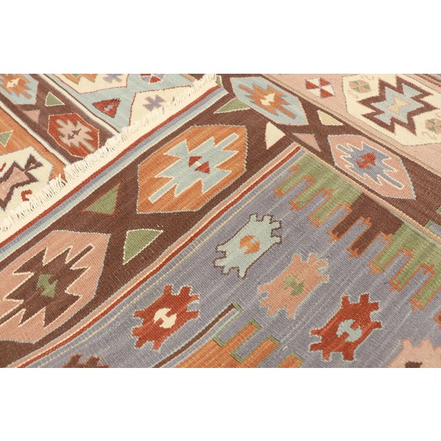 Late 20th Century Vintage Persian Shiraz Kilim Rug - 05'09 X 08'05 For Sale - Image 5 of 9