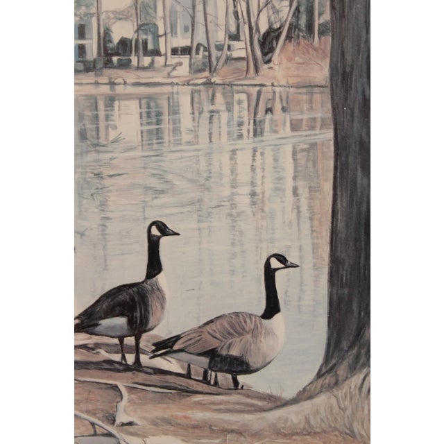 Nancy Weiser Pencil Signed Framed Print of Yardley Library For Sale In Philadelphia - Image 6 of 13