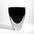 Modern Hand Blown Murano Vase in Black Onyx and Clear With Bubbles For Sale - Image 3 of 10