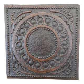 Antique 17th Century Carved Oak Panel, 1680 For Sale