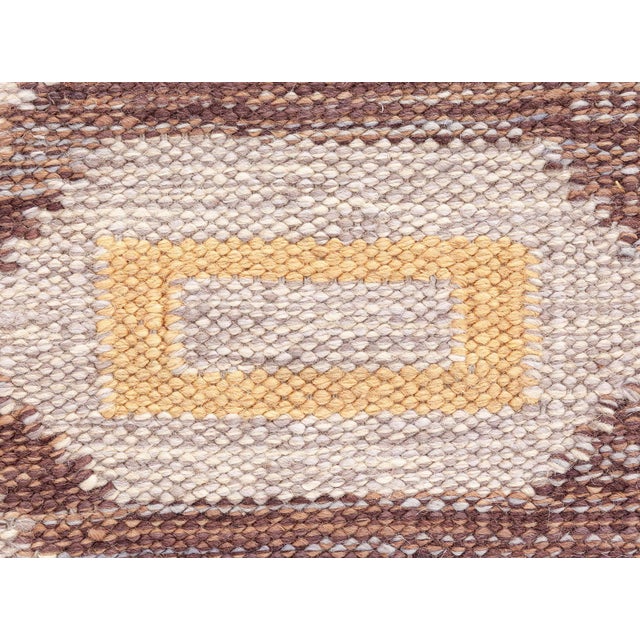 Textile Flatweave Modern Rug In Gray With Scandinavian Pattern "Tally" For Sale - Image 7 of 9