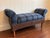 Brand new upholstery • Never used A one-of-a-kind English-inspired plaid storage bench featuring classic rolled arms, rich...