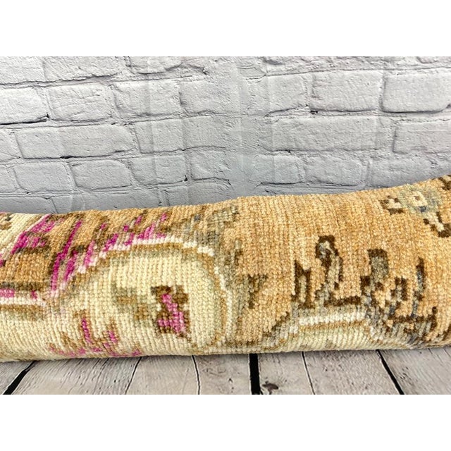 12 x 46 Lumbar Rug Pillow Cozy Opulence Turkish Pillow Cushion Cover For Sale - Image 4 of 7