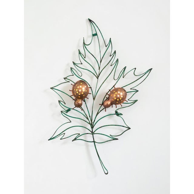 Chartreuse Leaf Sconce in the style of Mathieu Mategot, 1950s For Sale - Image 8 of 8