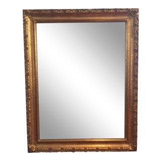 Large Vintage Gold Gilt Mirror For Sale