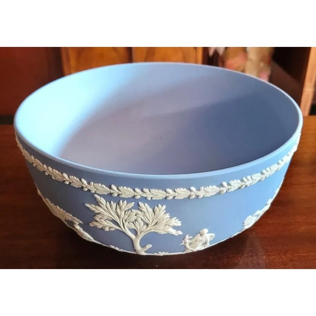 Neoclassical Wedgwood Jasperware Pale Blue Centerpiece For Sale - Image 3 of 9