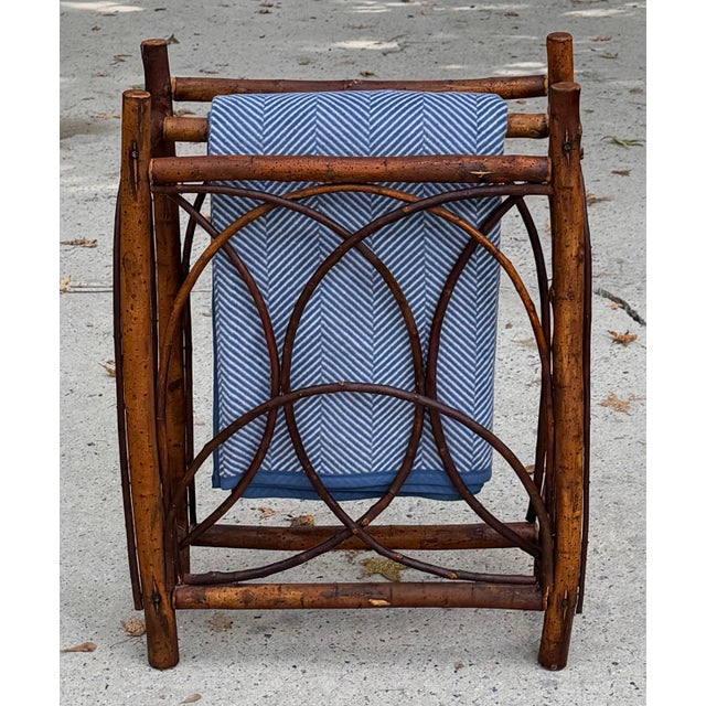 Folk Art Adirondack Folk Art Rustic Twig Blanket Quilt Rack For Sale - Image 3 of 15