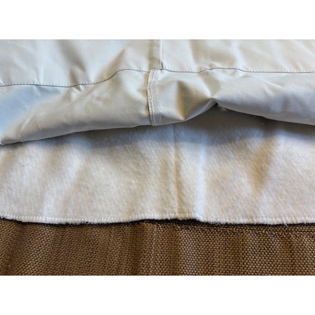 Set of 6 Custom Interlined Taupe Drapery Panels With Black Trim – 90” For Sale - Image 11 of 18
