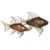 Mid-Century French Fish Sculptures in Wood and Gilded Metal, 1970s, Set of 2 For Sale - Image 14 of 14