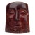 Asian Cast Resin Buddha Face in a Tortoise Shell Look, Decorative Accent Piece For Sale