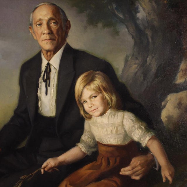 Francisco Ribera, Family Portrait, 1972, Oil on Canvas, Framed For Sale - Image 8 of 16