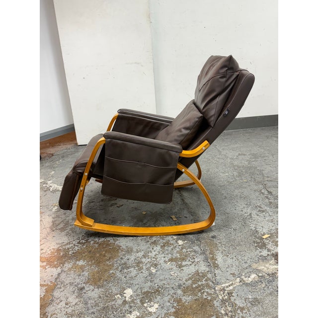 JXP Brown Rocking Massage Chair For Sale - Image 4 of 12