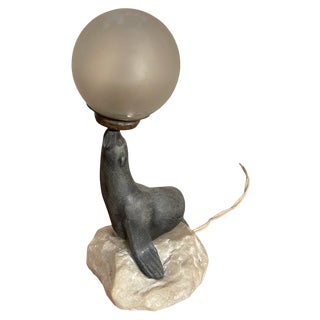 Art Deco Sea Lion Lamp For Sale