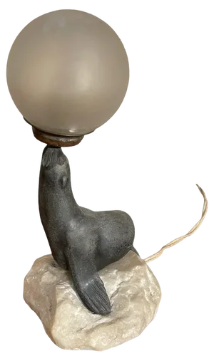 Art Deco Sea Lion Lamp
