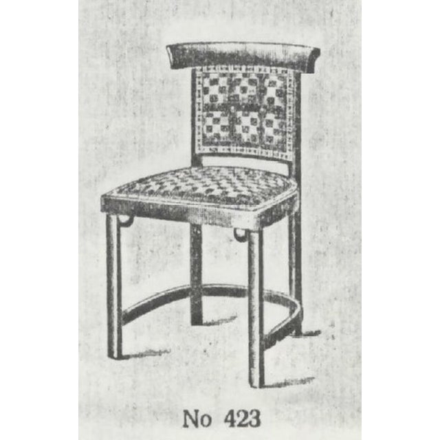 No. 423 Fledermaus Chairs attributed to Josef Hoffmann, 1890s, Set of 2 For Sale - Image 12 of 13