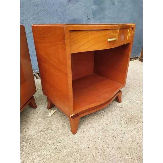 Wood Nightstands, 1950s, Set of 2 For Sale - Image 7 of 17