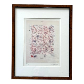 Mickey Mouse Signed Lithograph by Swedish Artist Lasse Åberg For Sale