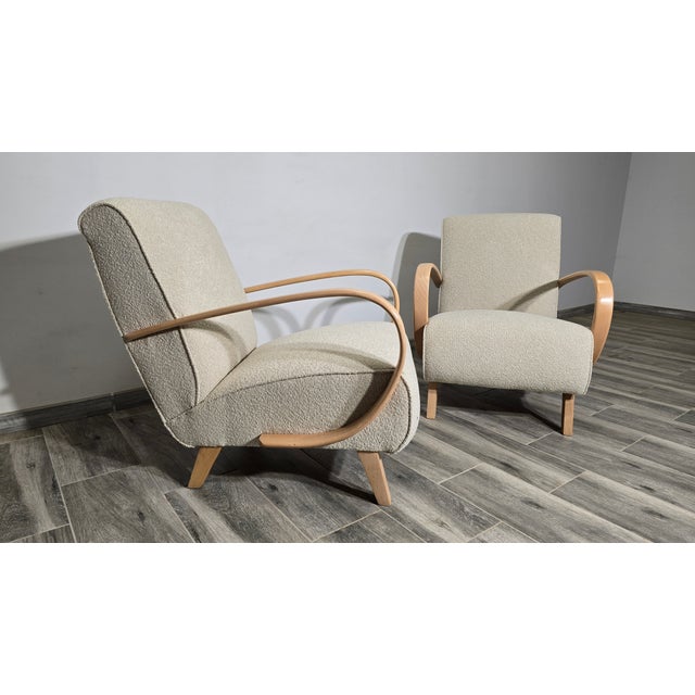 Mid-Century Modern Set of Lounge Chairs by Jindrich Halabala, 1940s For Sale - Image 3 of 12