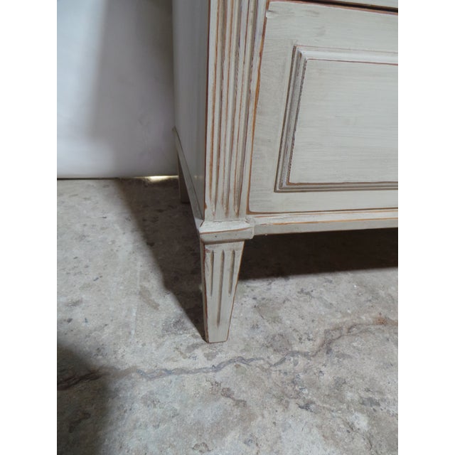 Wood Swedish Gustavian 3 Drawer Chest of Drawers For Sale - Image 7 of 12