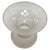 Victorian Early 20th Century Victorian Wheel Cut Frosted Glass Floral Oil Lamp Fluted Hurricane Shade Chipped For Sale - Image 3 of 7