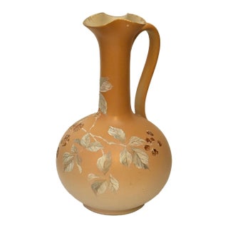 Rookwood Pottery Floral Earthenware Ewer Vase, 1889 For Sale