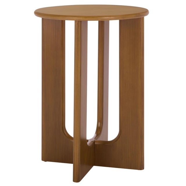 Ashanka End Table in Walnut For Sale In Philadelphia - Image 6 of 8