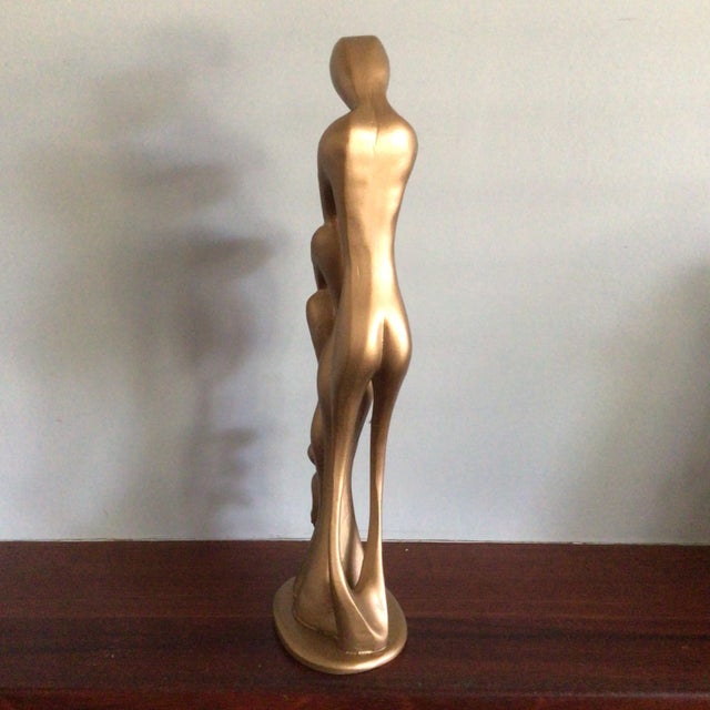 Abstract Gold Abstract Sculpture of Family Embracing by Jart, MX For Sale - Image 3 of 13