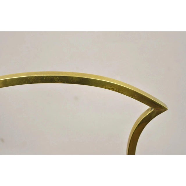 Metal Vintage Italian Mid Century Modern Brass 3 Tier Muffin Pastry Cake Stand For Sale - Image 7 of 10
