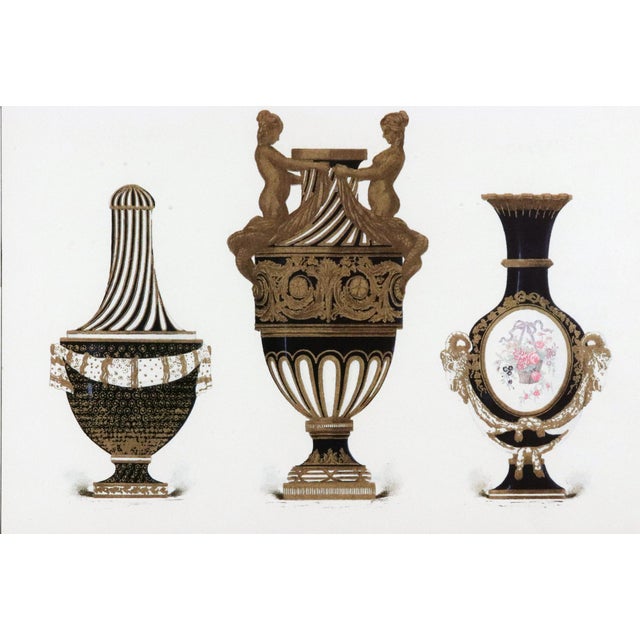 Late 19th Century Antique Sèvres Porcelain Chromolithograph by Édouard Garnier, Giltwood Frame, Circa 1892 For Sale - Image 5 of 9