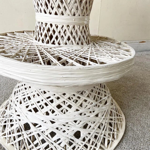 White Mid Century Modern Russell Woodard Spun Fiberglass Swivel Stool For Sale - Image 8 of 9