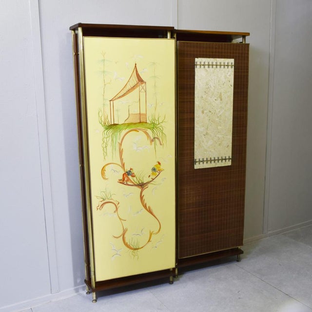 Brown Coat Rack Cabinet from La Permanente Mobili Cantù, 1960s For Sale - Image 8 of 13