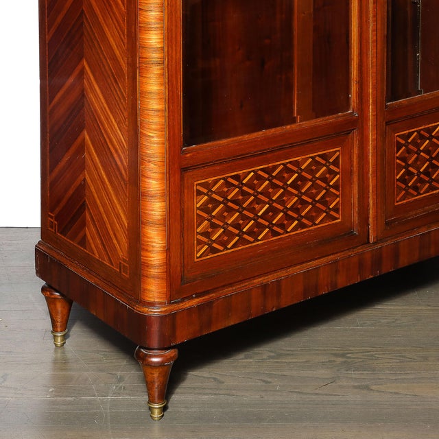 Antique Louis XVI Inlaid Exotic Woods & Gilt Bronze Accent Cabinet For Sale - Image 9 of 16